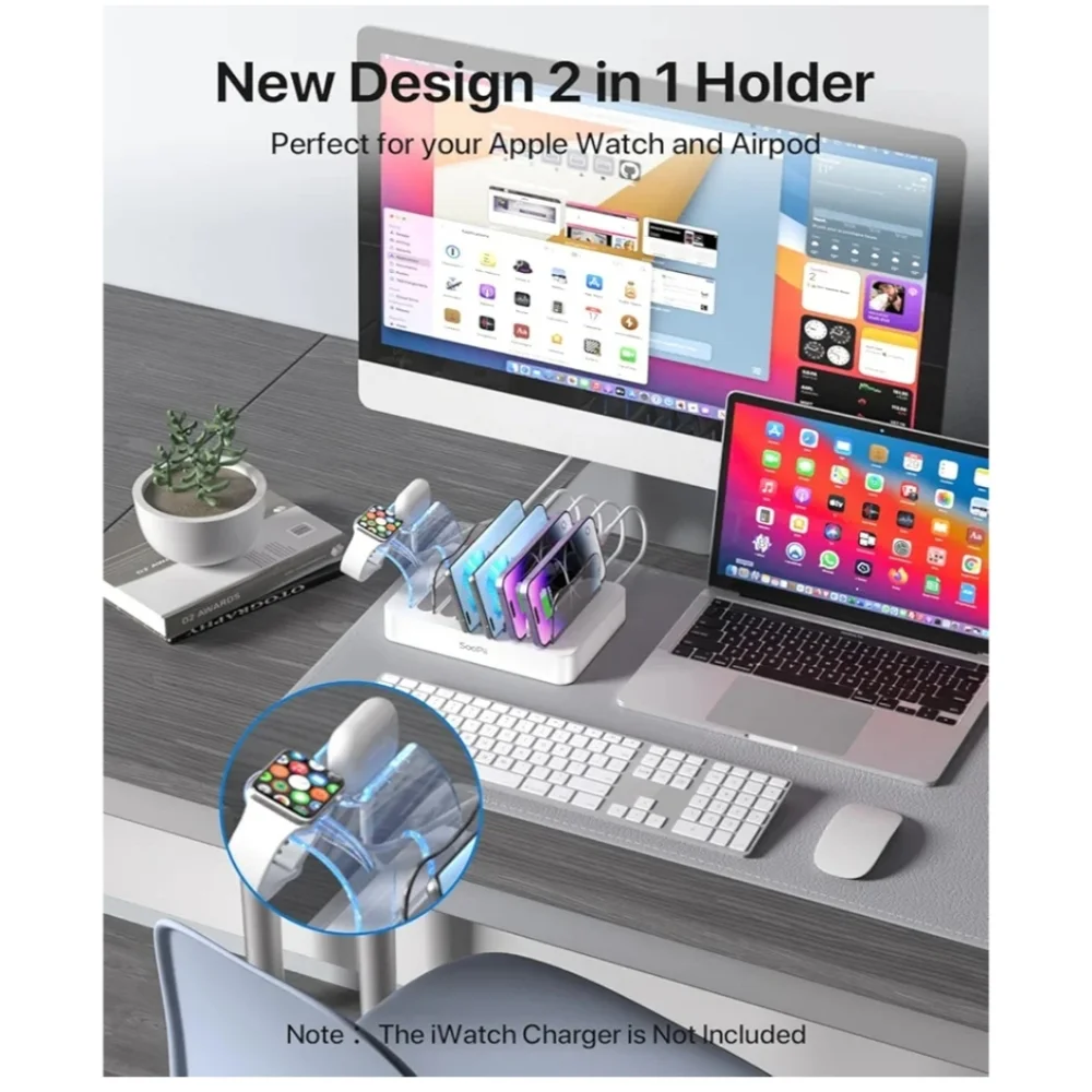 NEW Multi-Device Charging Station with White Finish